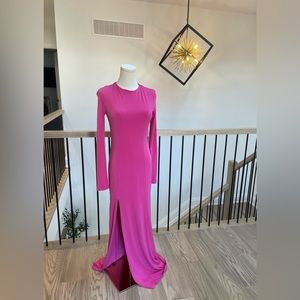 Long Sleeve Pink Maxi Dress
